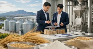 日清製粉と熊本製粉のM&A事例を象徴する製粉工場と統合計画のイメージ